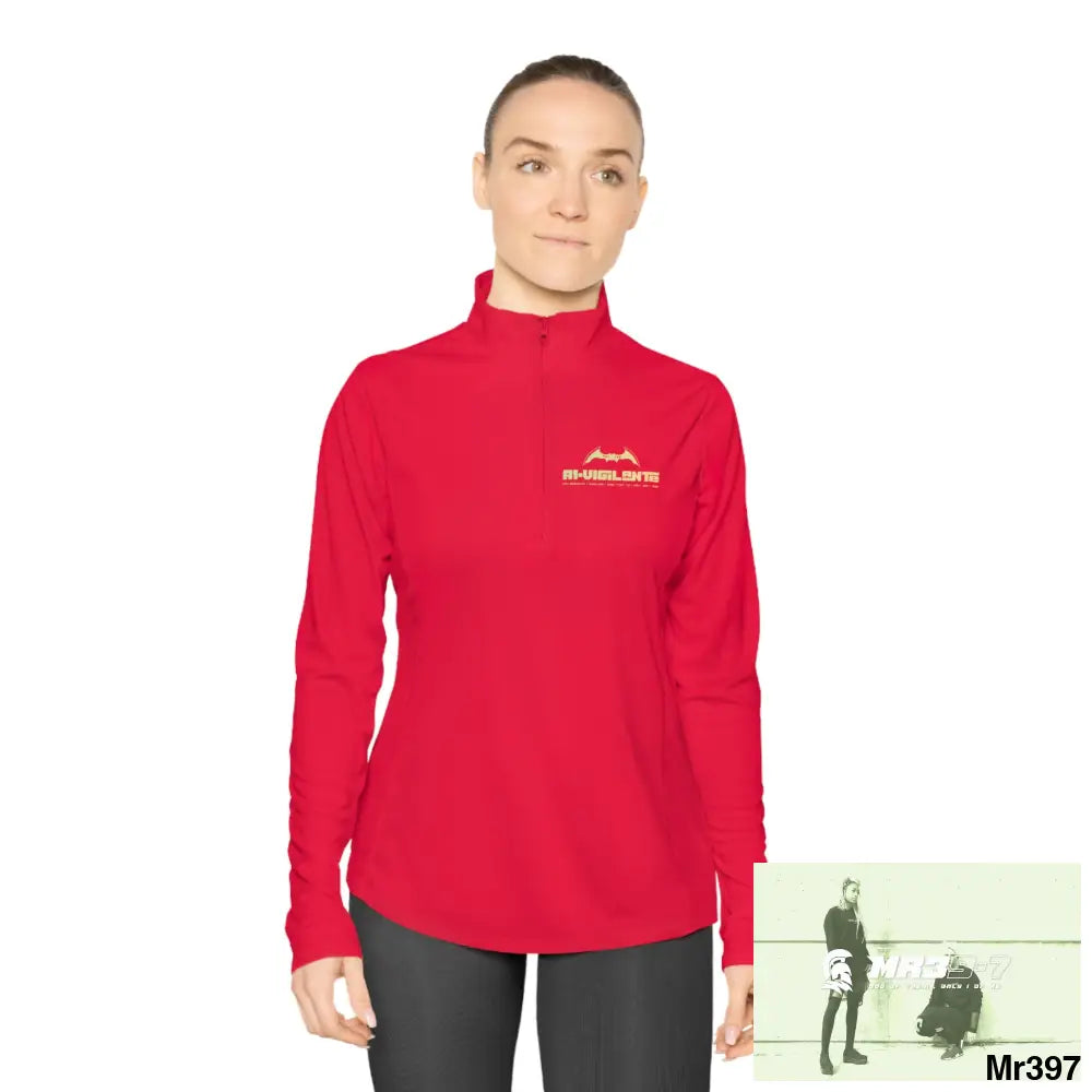 A1-Vigilante Ladies Quarter-Zip Pullover Long-sleeve