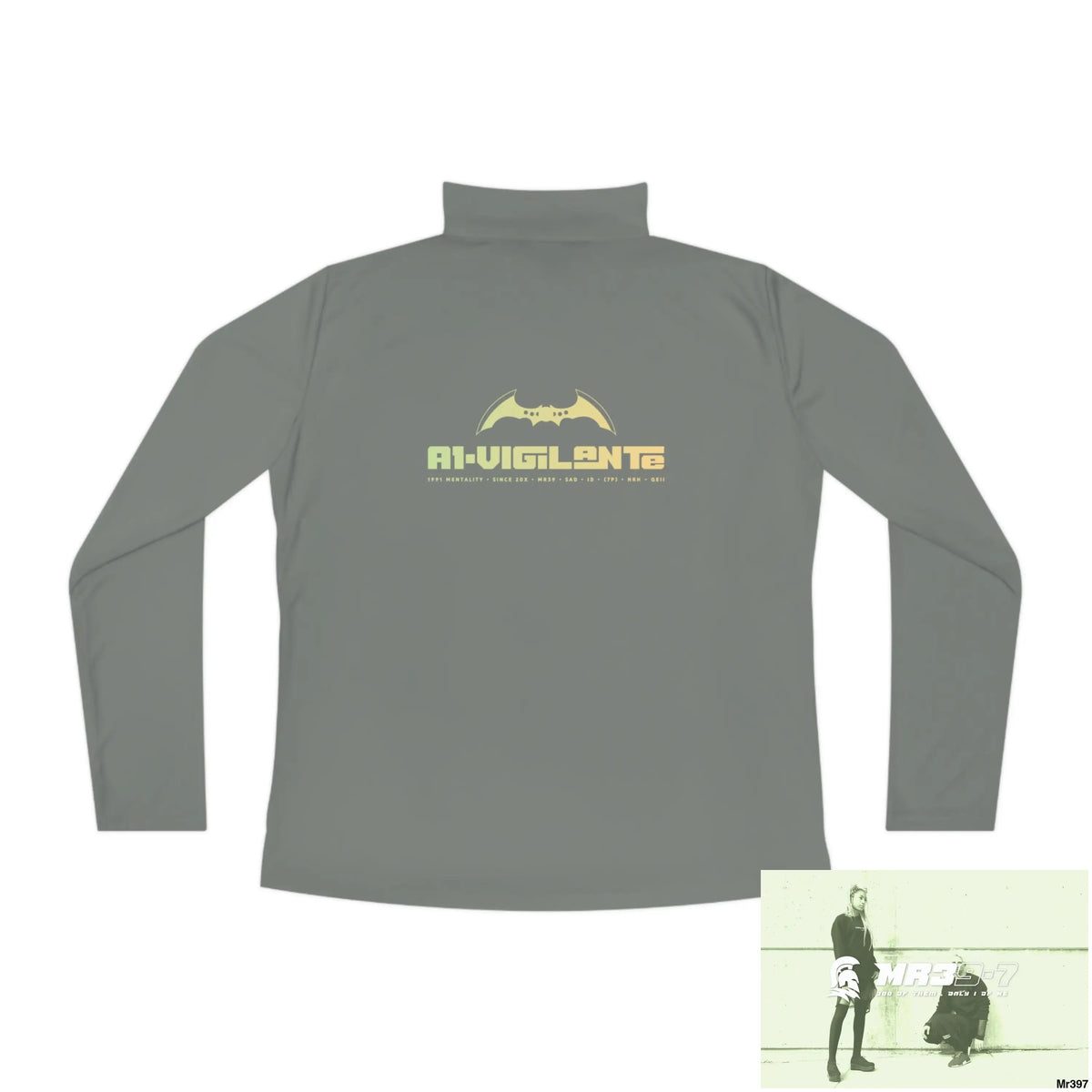 A1-Vigilante Ladies Quarter-Zip Pullover Long-sleeve
