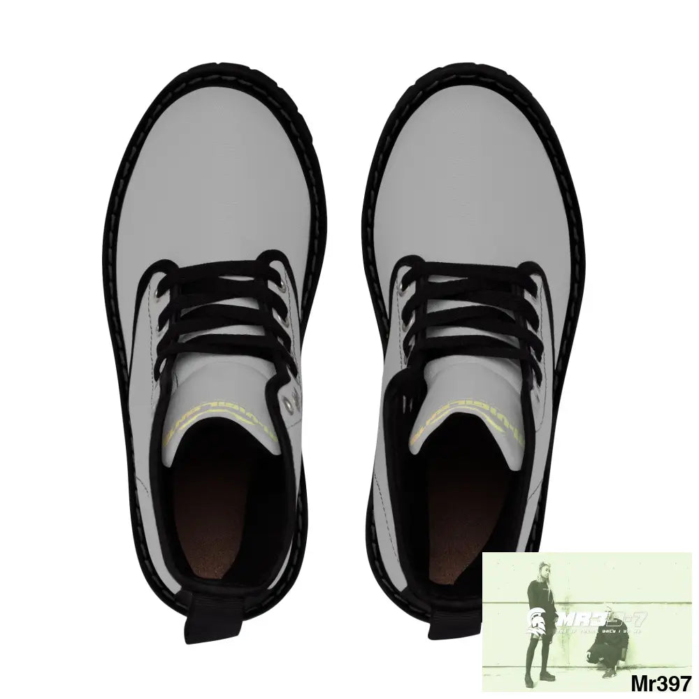 A1- Vigilante light Grey Canvas Boots Shoes