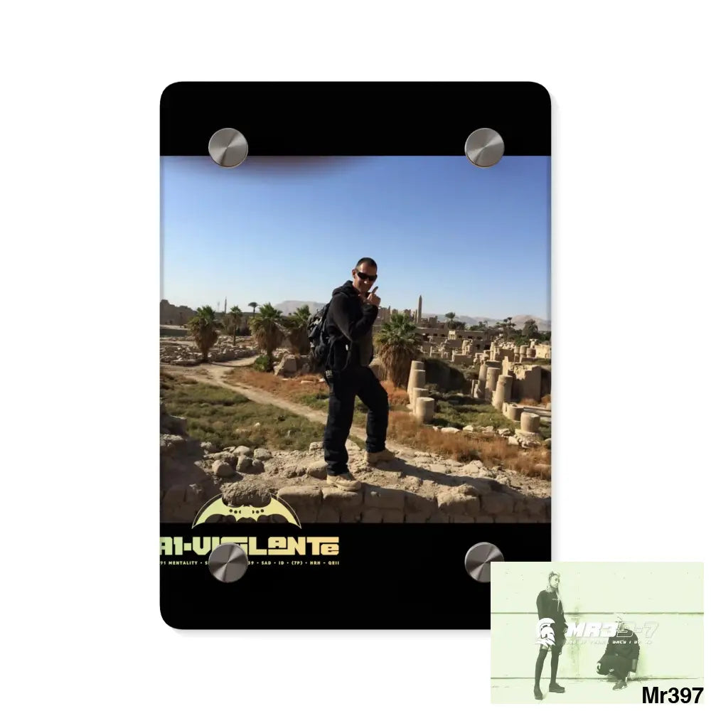 A1-Vigilante Luxor Temples heading to Kenya • Acrylic Wall Art Panels 5’’ x 7’’ (Vertical) / 0.25’’ Home Decor