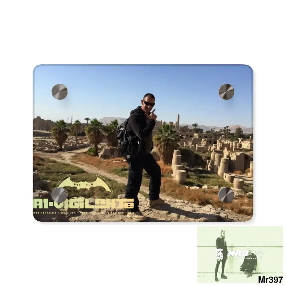 A1-Vigilante Luxor Temples heading to Kenya • Acrylic Wall Art Panels 7’’ x 5’’ (Horizontal) / 0.25’’ Home Decor