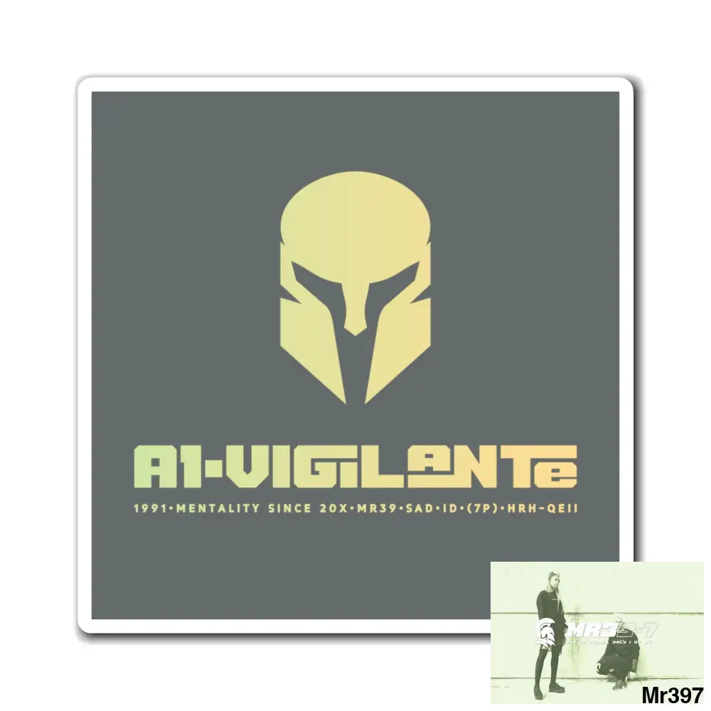A1-Vigilante Magnet 3’’ × 3’’ Paper products