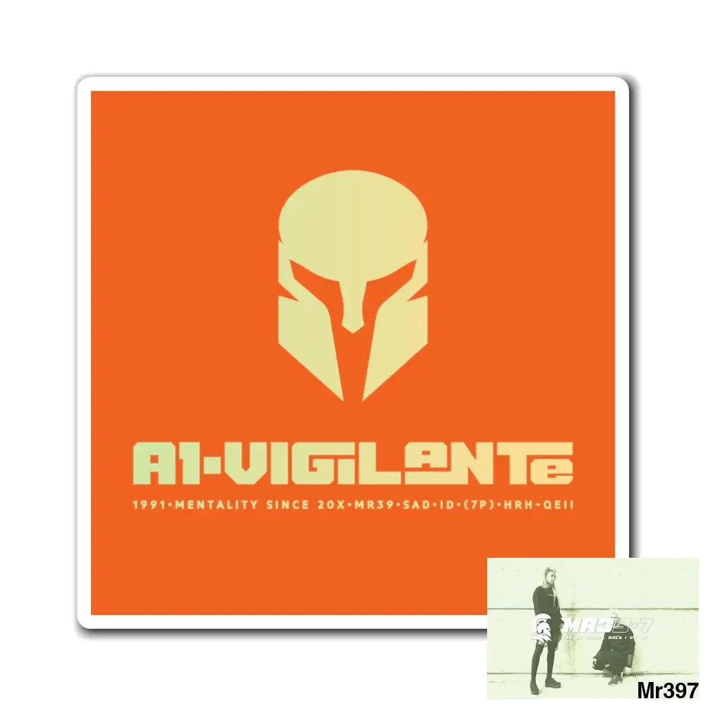 A1-Vigilante magnet 3’’ × 3’’ Paper products