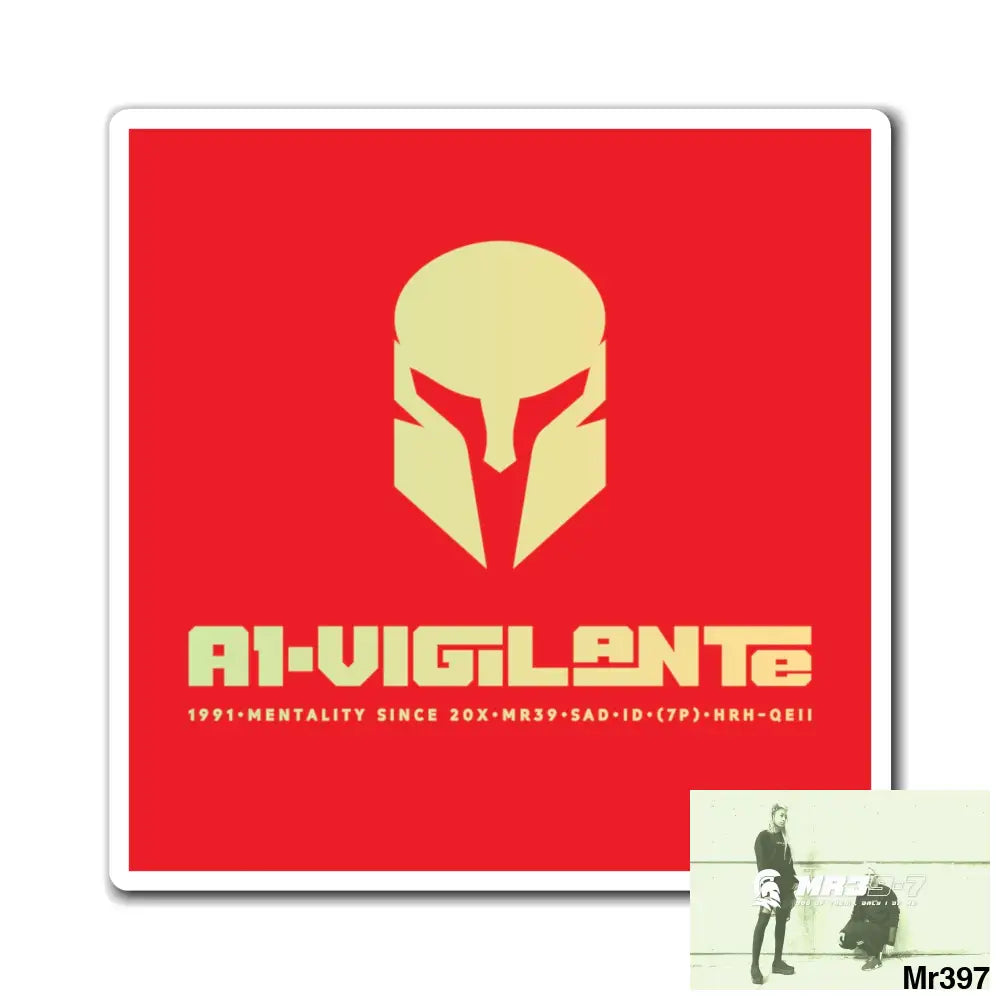 A1-Vigilante Magnet 3’’ × 3’’ Paper products