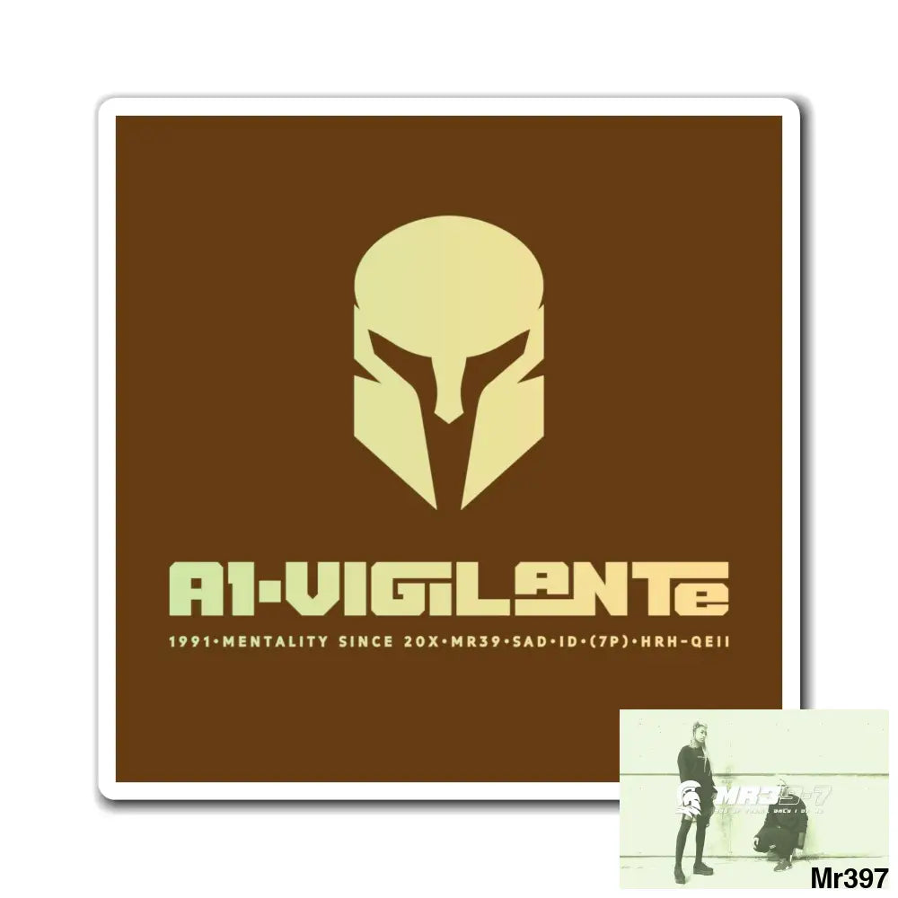 A1-Vigilante Magnet 4’’ × 4’’ Paper products