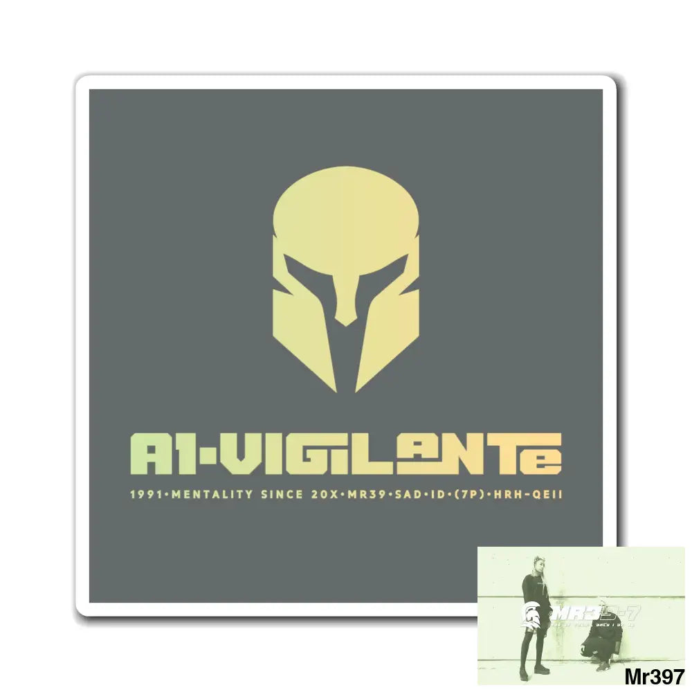 A1-Vigilante Magnet 4’’ × 4’’ Paper products