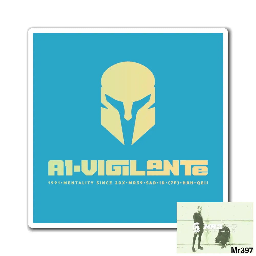 A1-Vigilante magnet 4’’ × 4’’ Paper products