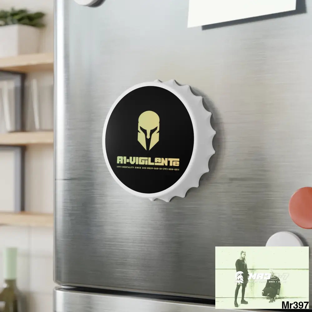 A1-Vigilante Magnetic Bottle Opener One size / White Accessories