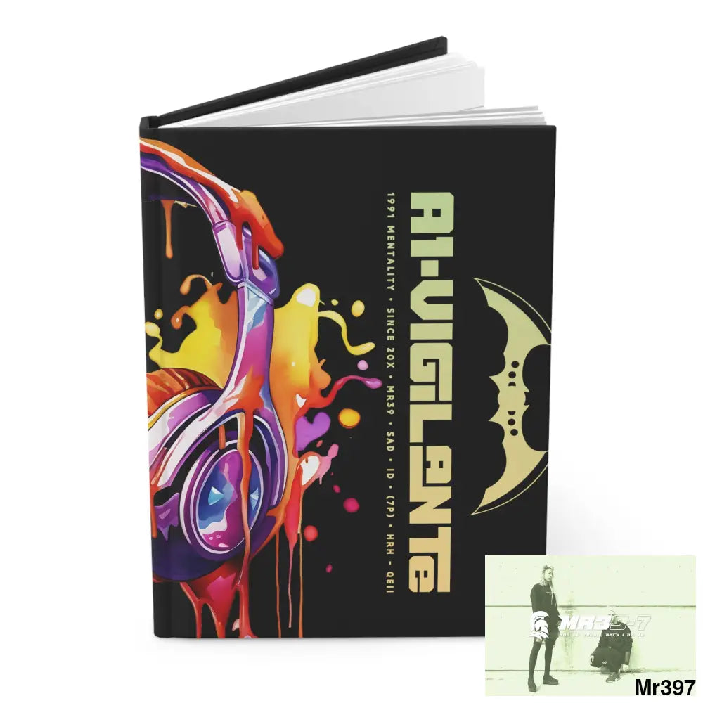 A1- Vigilante Melting Headset Hardcover Journal Matte Journal Paper products