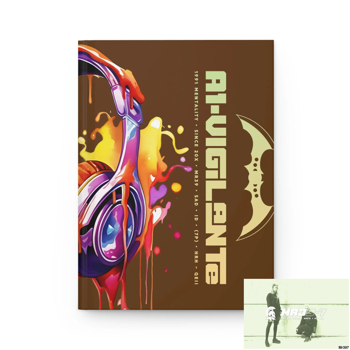 A1- Vigilante Melting Headset Hardcover Journal Matte Journal Paper products