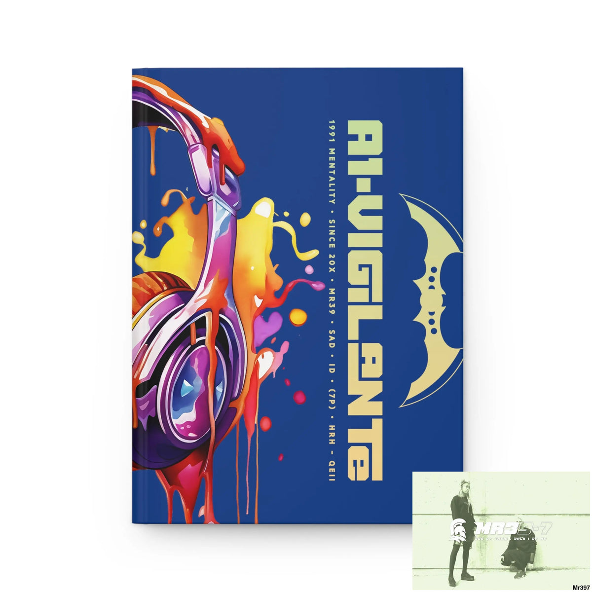 A1- Vigilante Melting Headset Hardcover Journal Matte Journal Paper products
