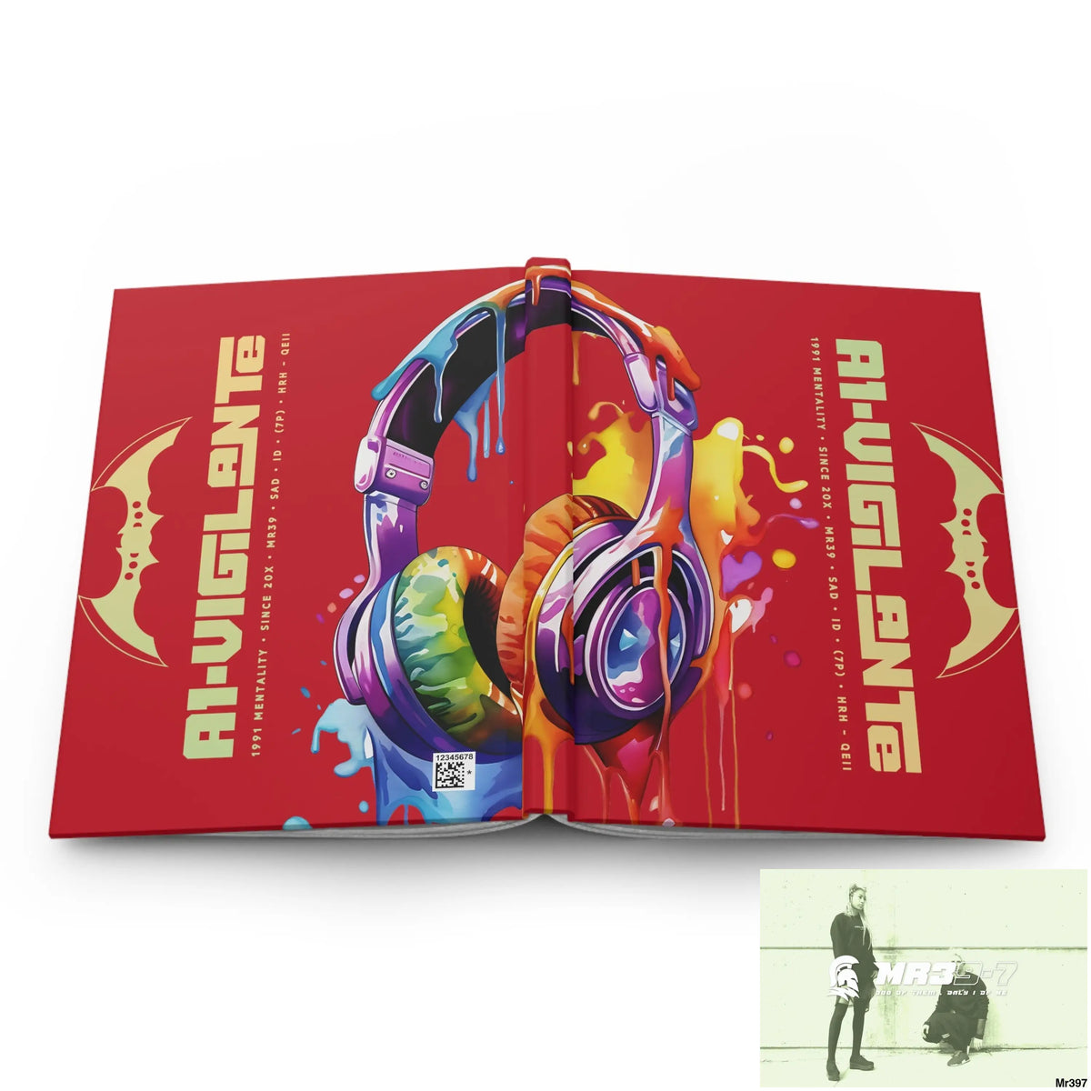 A1- Vigilante Melting Headset Hardcover Journal Matte Journal Paper products
