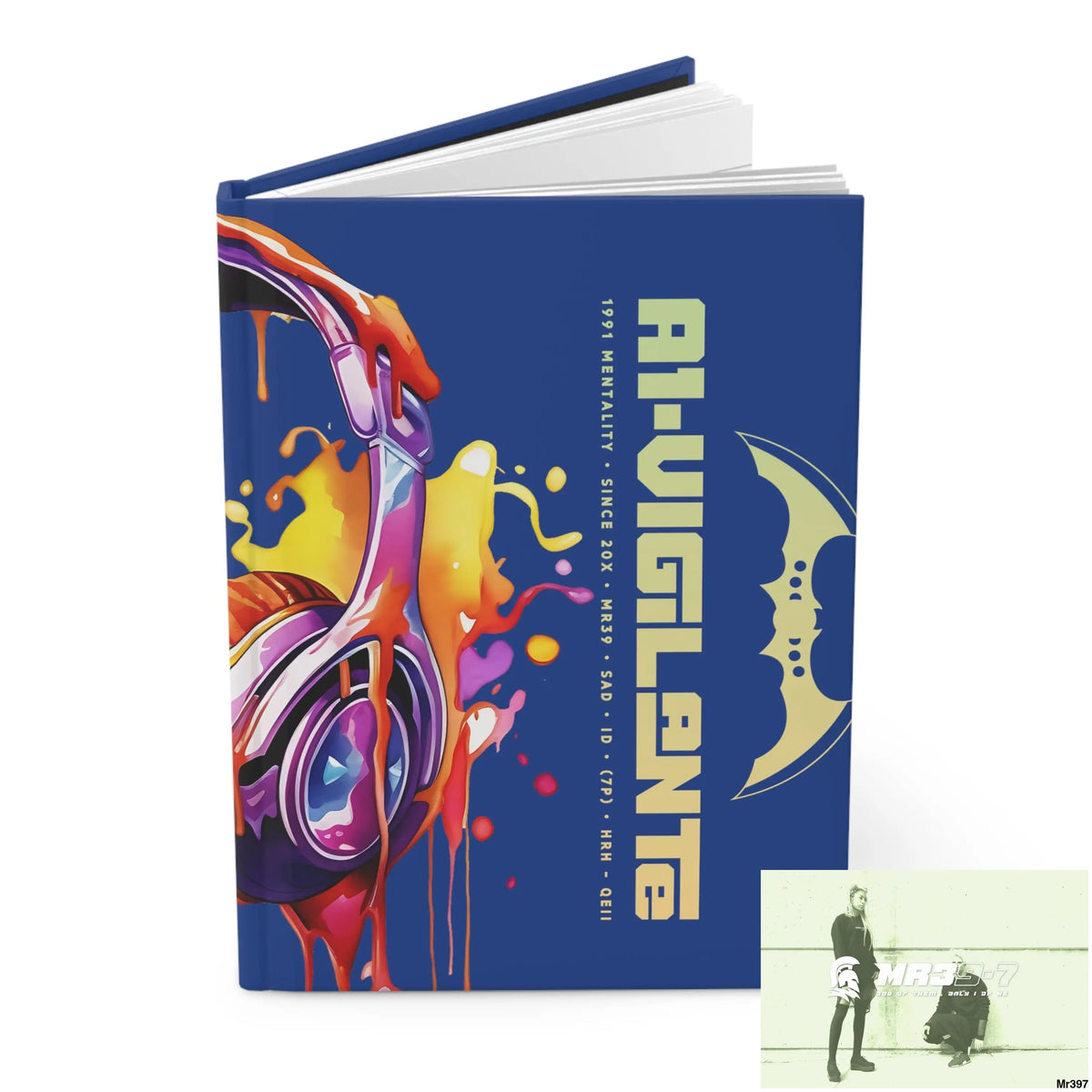 A1- Vigilante Melting Headset Hardcover Journal Matte Journal Paper products
