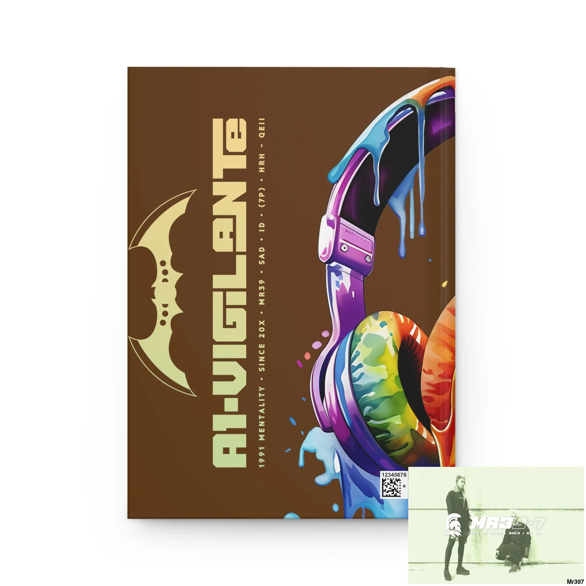 A1- Vigilante Melting Headset Hardcover Journal Matte Journal Paper products