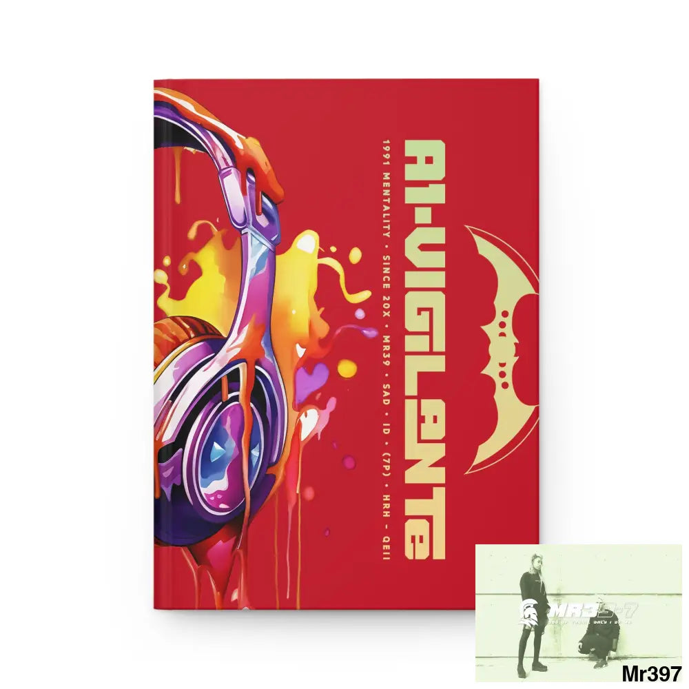 A1- Vigilante Melting Headset Hardcover Journal Matte Journal Paper products