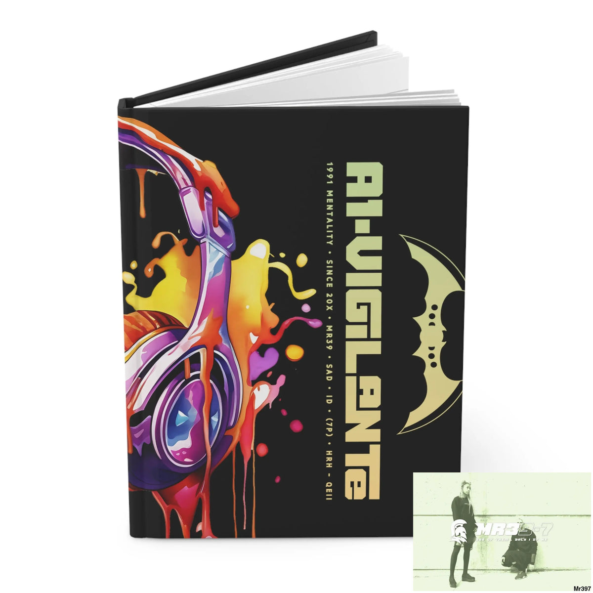 A1- Vigilante Melting Headset Hardcover Journal Matte Journal Paper products