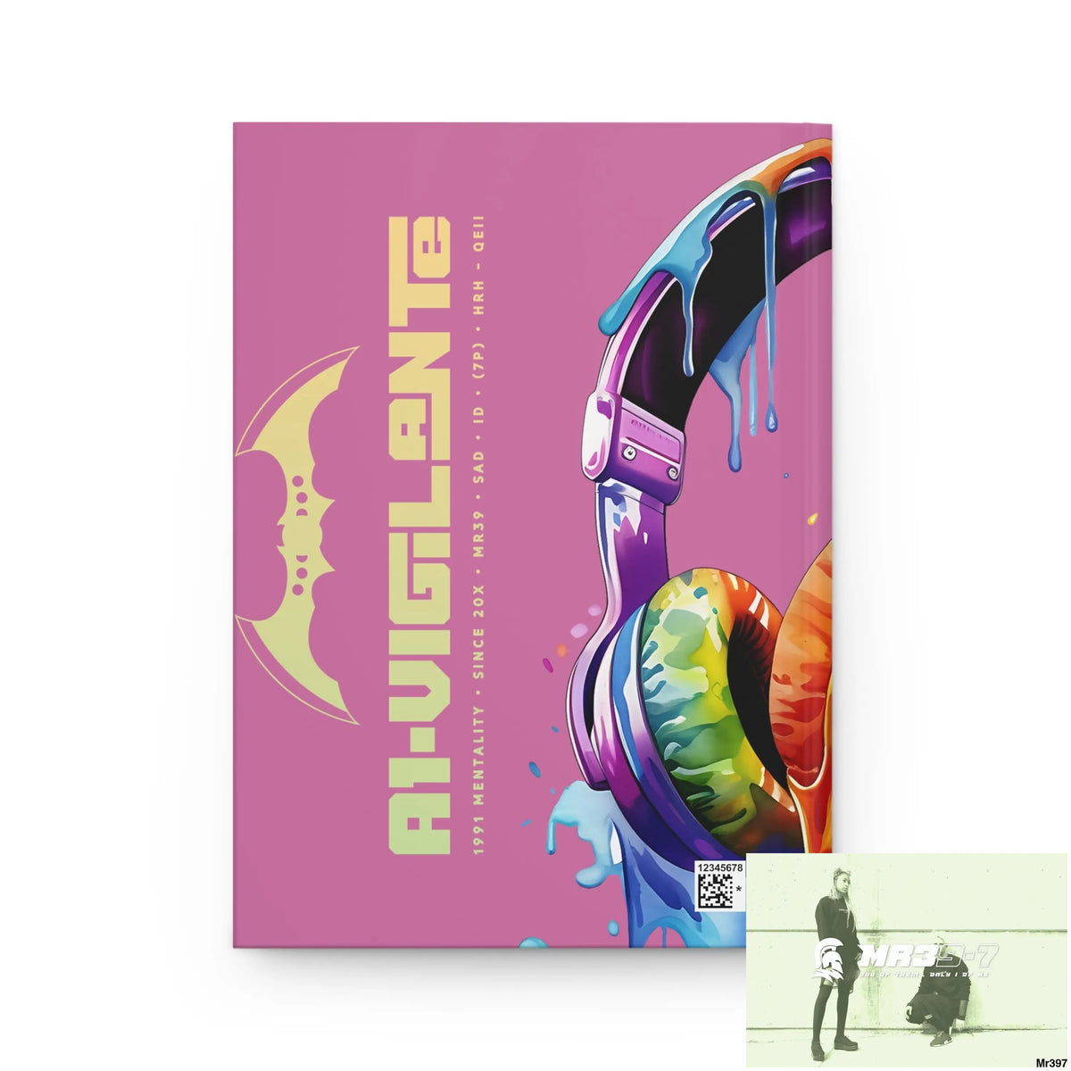 A1- Vigilante Melting Headset Hardcover Journal Matte Journal Paper products