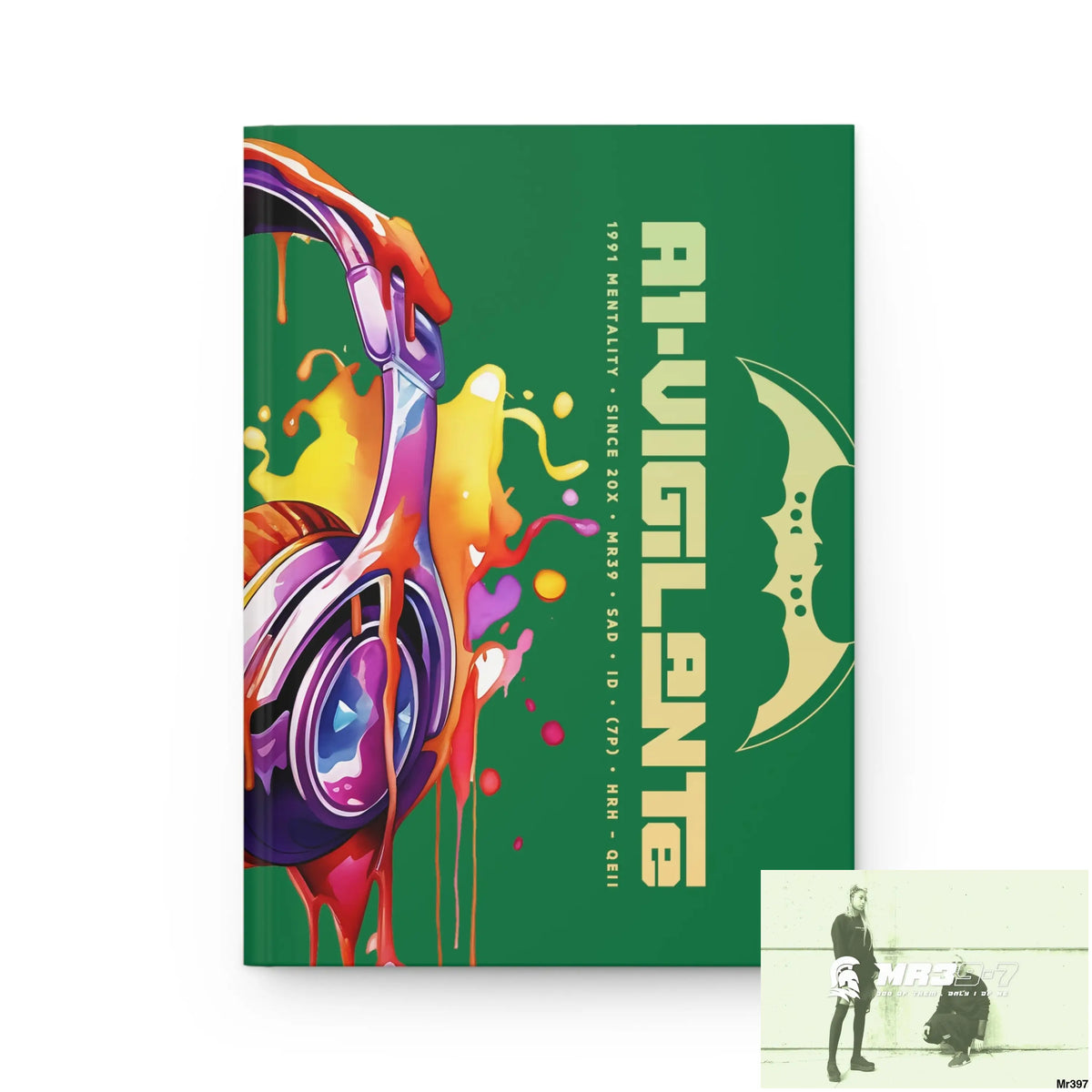 A1- Vigilante Melting Headset Hardcover Journal Matte Journal Paper products