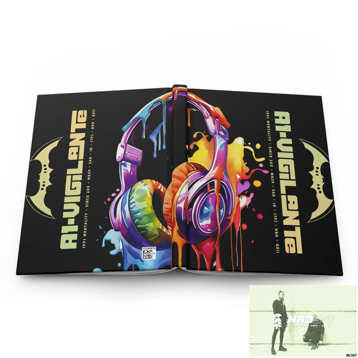 A1- Vigilante Melting Headset Hardcover Journal Matte Journal Paper products