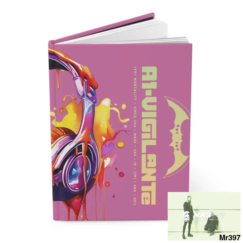 A1- Vigilante Melting Headset Hardcover Journal Matte Journal Paper products