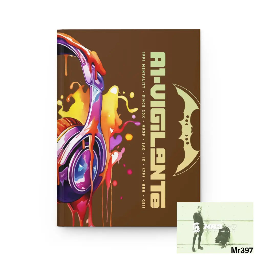 A1- Vigilante Melting Headset Hardcover Journal Matte Journal Paper products