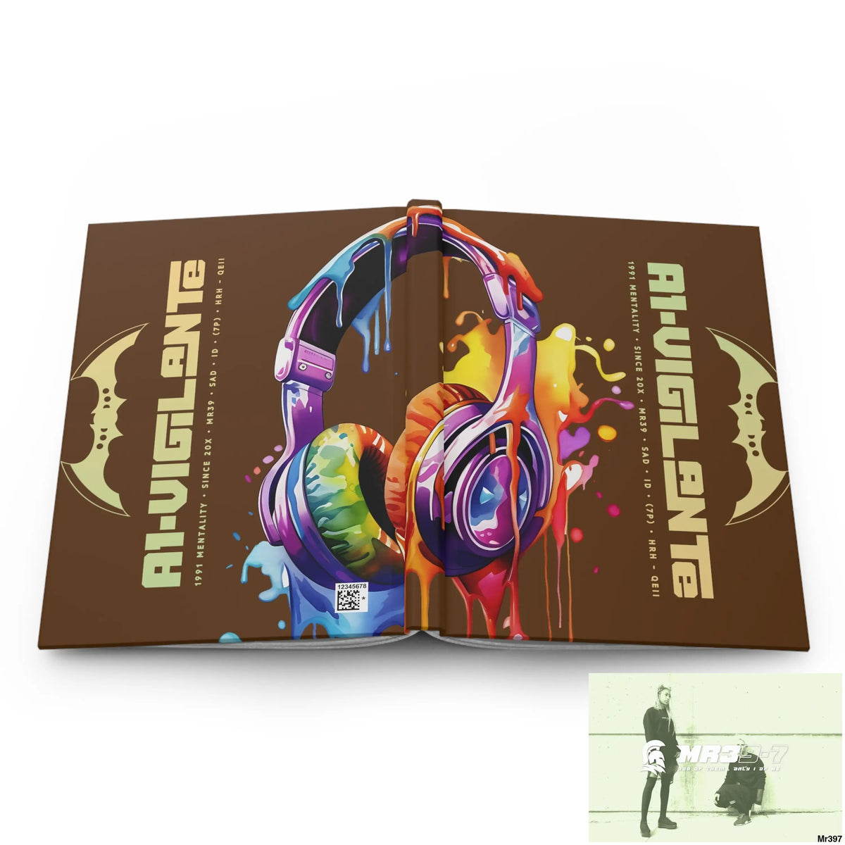 A1- Vigilante Melting Headset Hardcover Journal Matte Journal Paper products