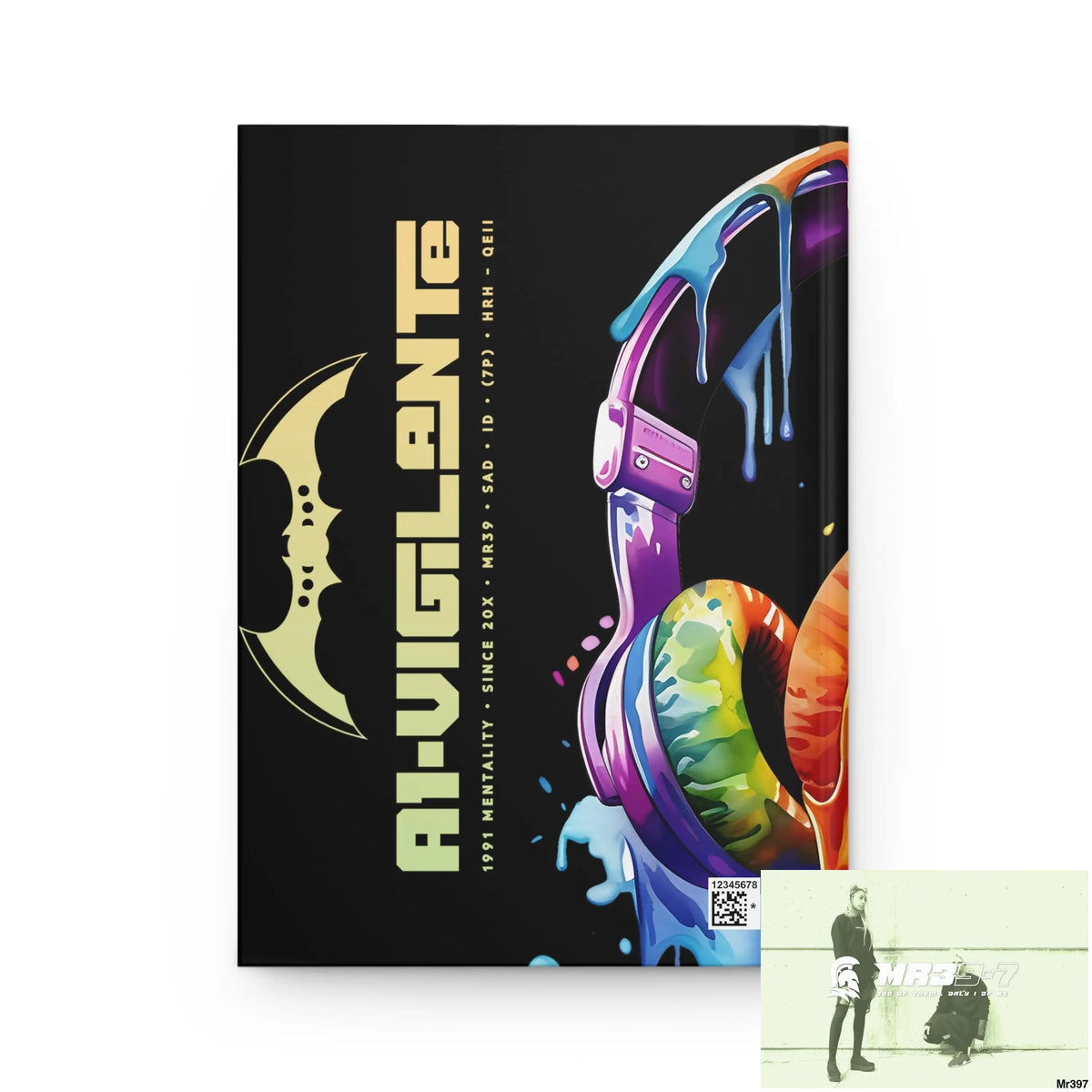 A1- Vigilante Melting Headset Hardcover Journal Matte Journal Paper products