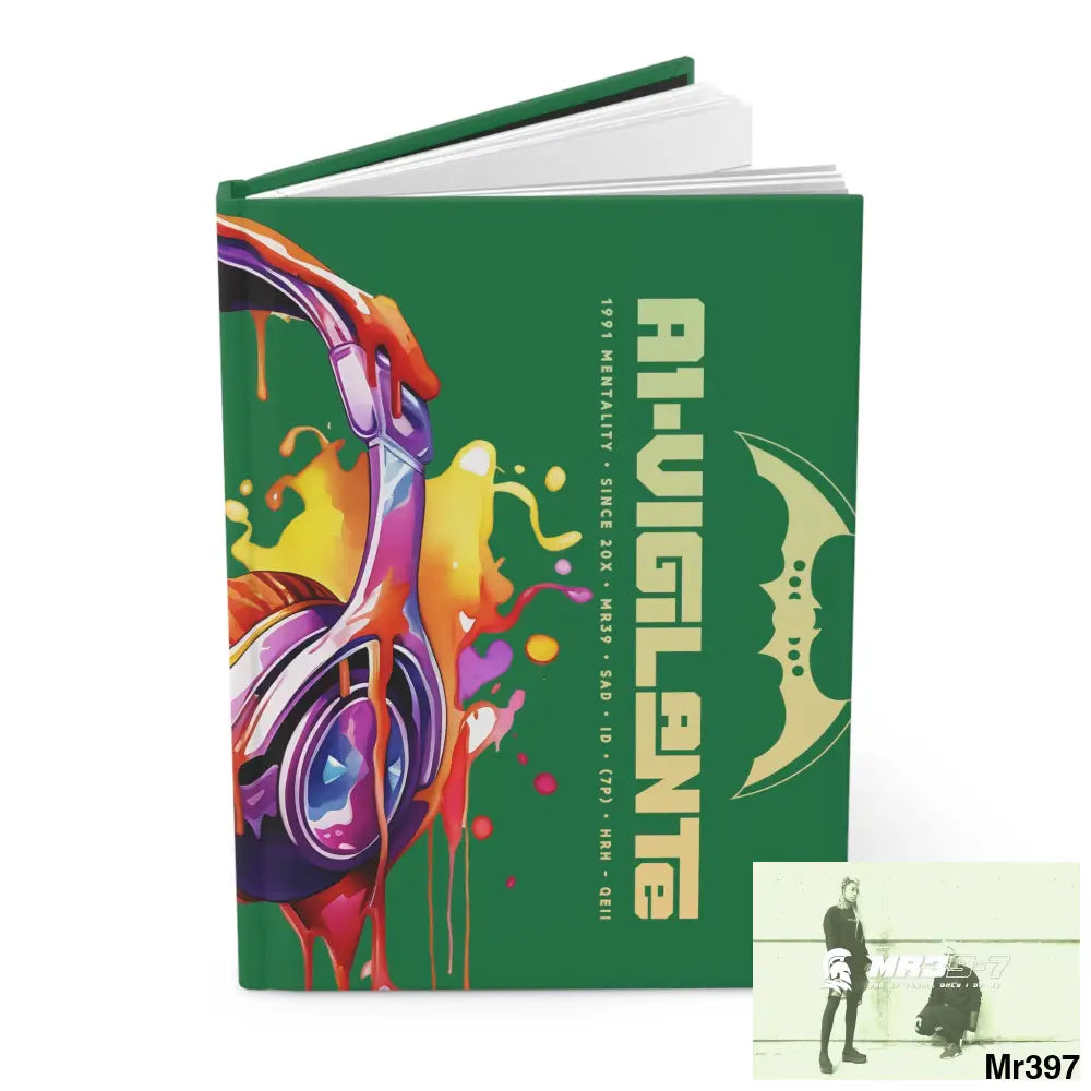 A1- Vigilante Melting Headset Hardcover Journal Matte Journal Paper products