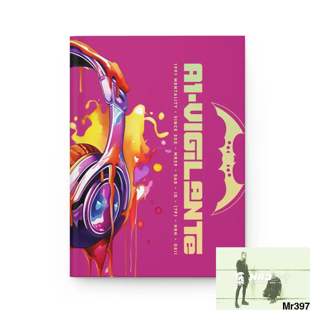 A1- Vigilante Melting Headset Hardcover Journal Matte Journal Paper products