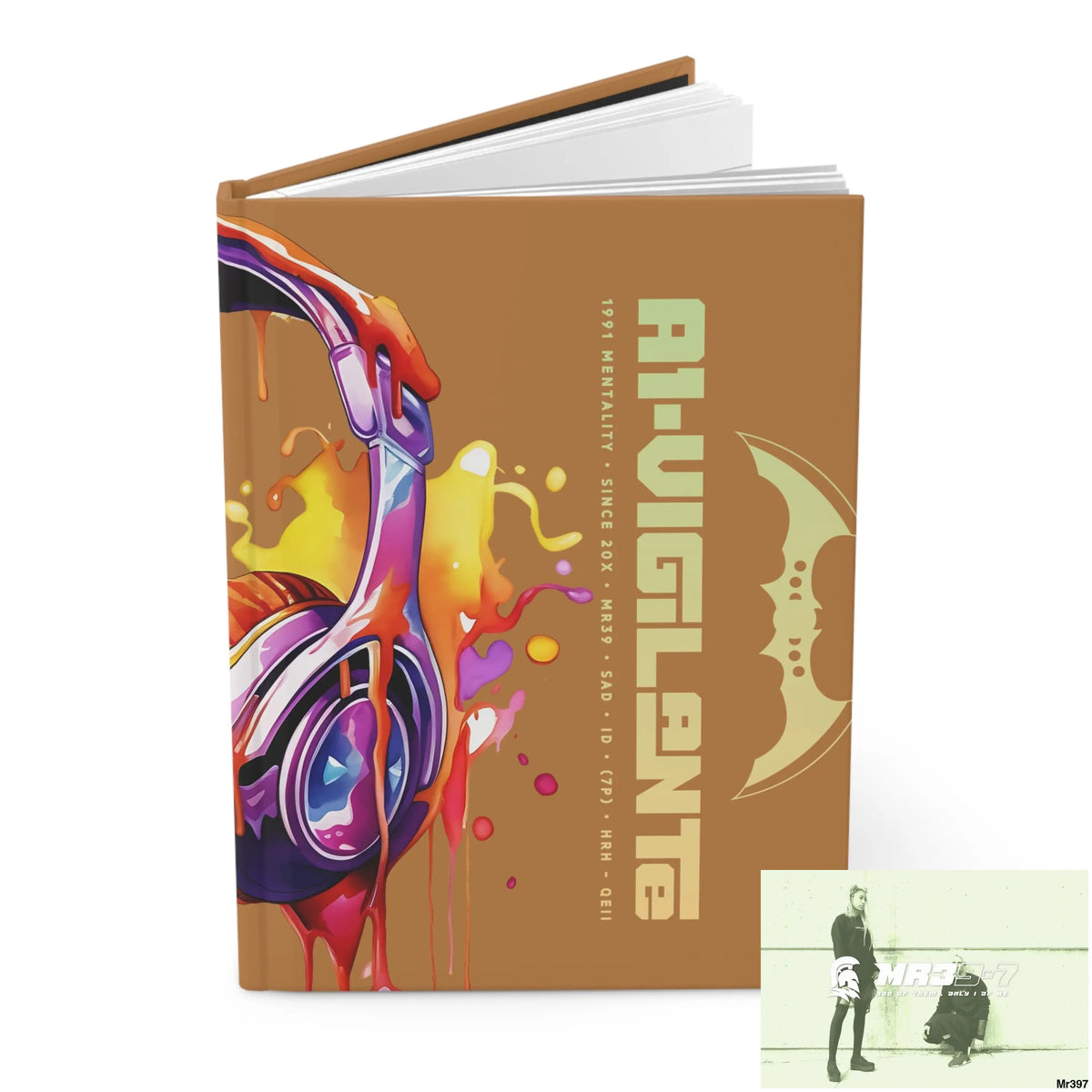 A1- Vigilante Melting Headset Hardcover Journal Matte Journal Paper products