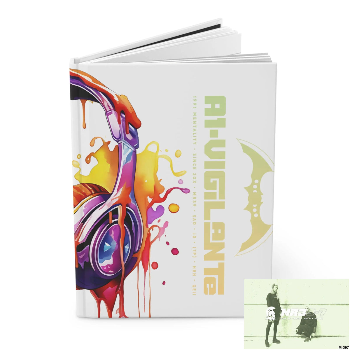 A1- Vigilante Melting Headset Hardcover Journal Matte Journal Paper products