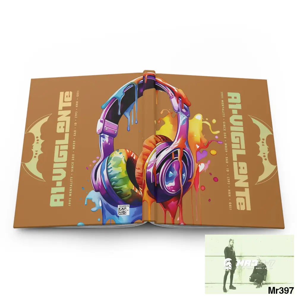 A1- Vigilante Melting Headset Hardcover Journal Matte Journal Paper products