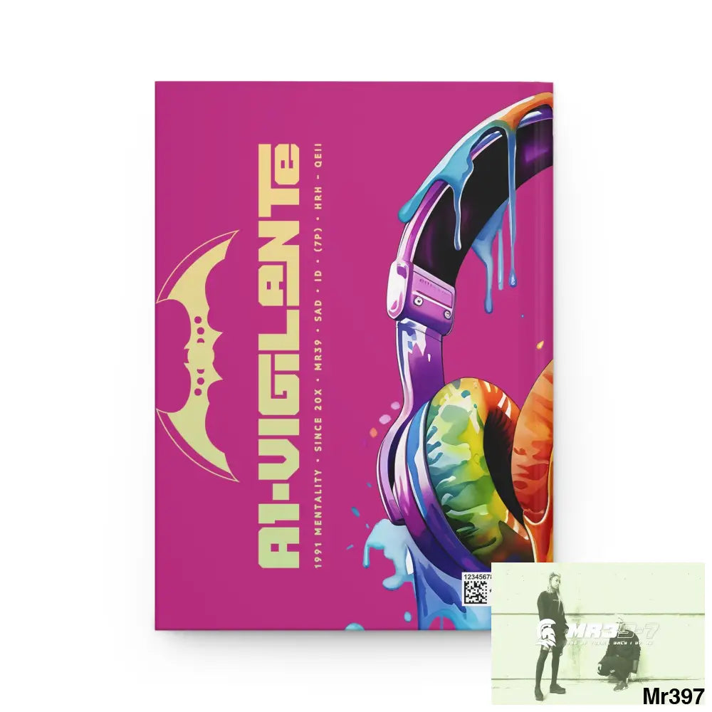 A1- Vigilante Melting Headset Hardcover Journal Matte Journal Paper products