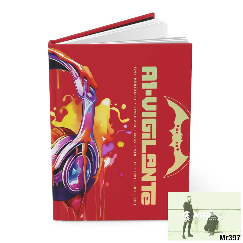 A1- Vigilante Melting Headset Hardcover Journal Matte Journal Paper products