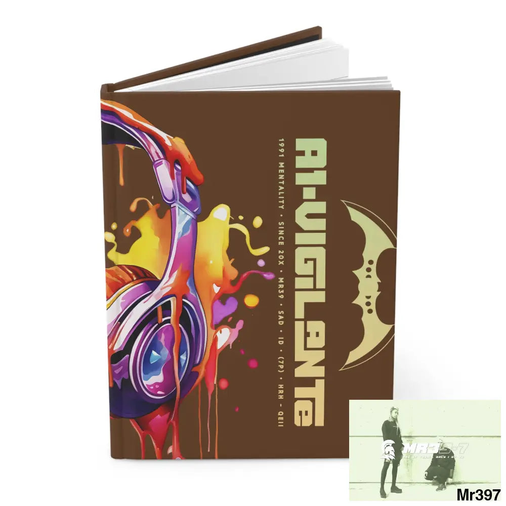 A1- Vigilante Melting Headset Hardcover Journal Matte Journal Paper products
