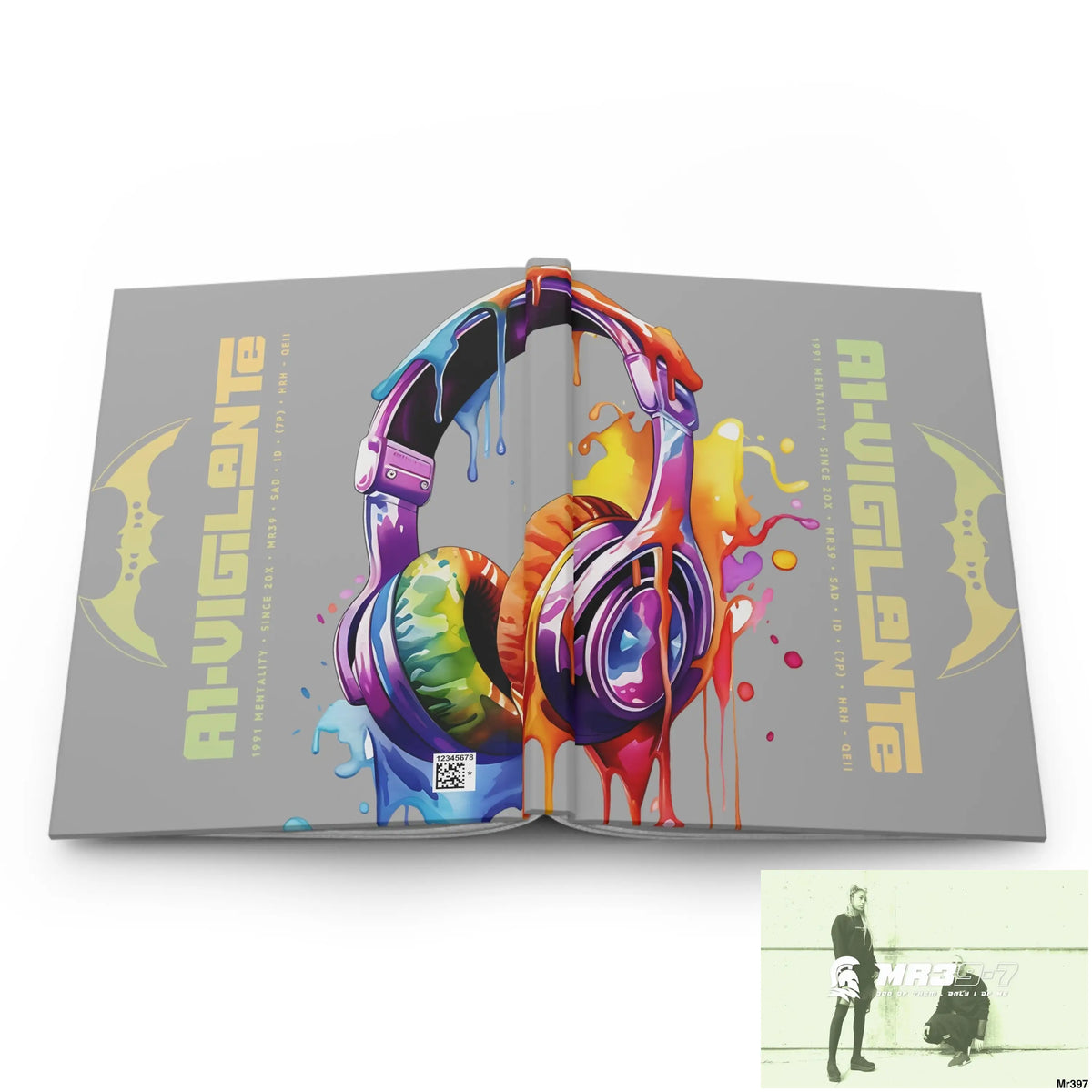 A1- Vigilante Melting Headset Hardcover Journal Matte Journal Paper products