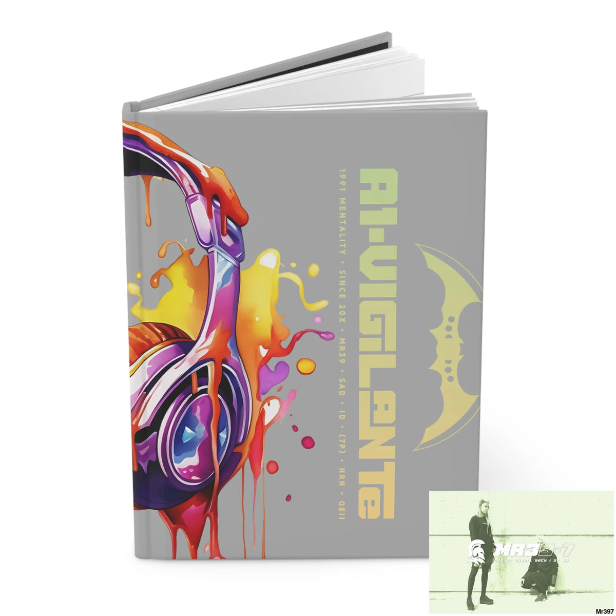 A1- Vigilante Melting Headset Hardcover Journal Matte Journal Paper products