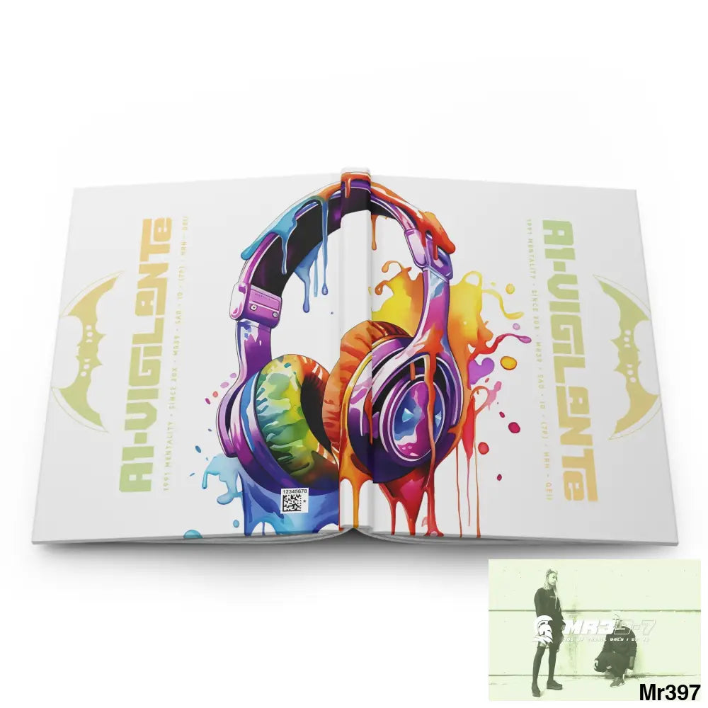 A1- Vigilante Melting Headset Hardcover Journal Matte Journal Paper products