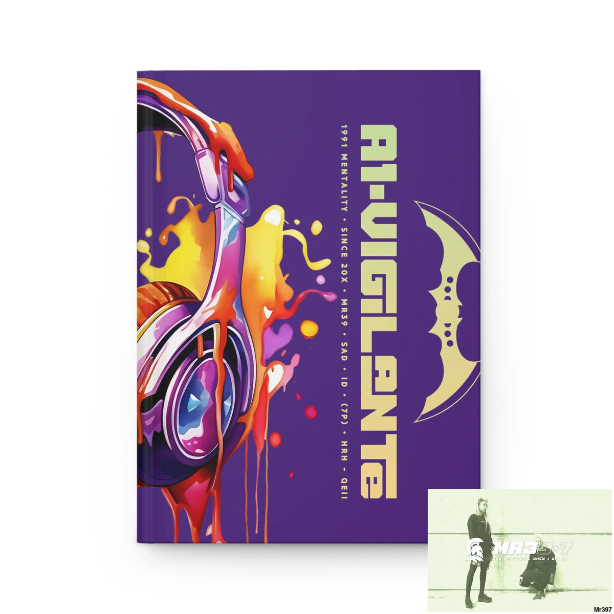 A1- Vigilante Melting Headset Hardcover Journal Matte Journal Paper products