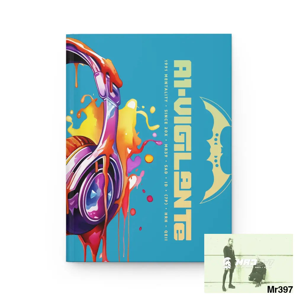 A1- Vigilante Melting Headset Hardcover Journal Matte Journal Paper products
