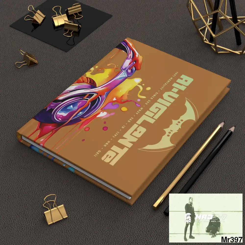 A1- Vigilante Melting Headset Hardcover Journal Matte Journal Paper products