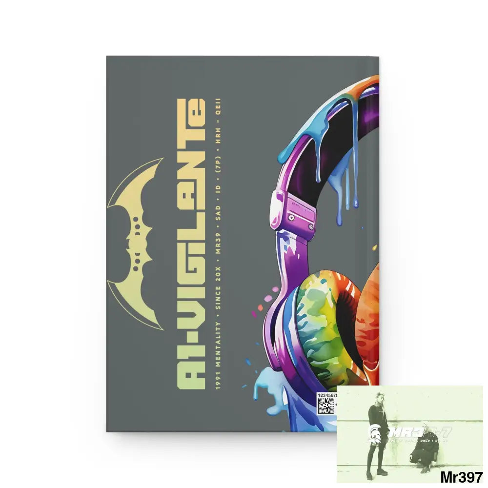 A1- Vigilante Melting Headset Hardcover Journal Matte Journal Paper products