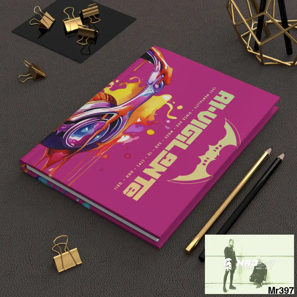 A1- Vigilante Melting Headset Hardcover Journal Matte Journal Paper products