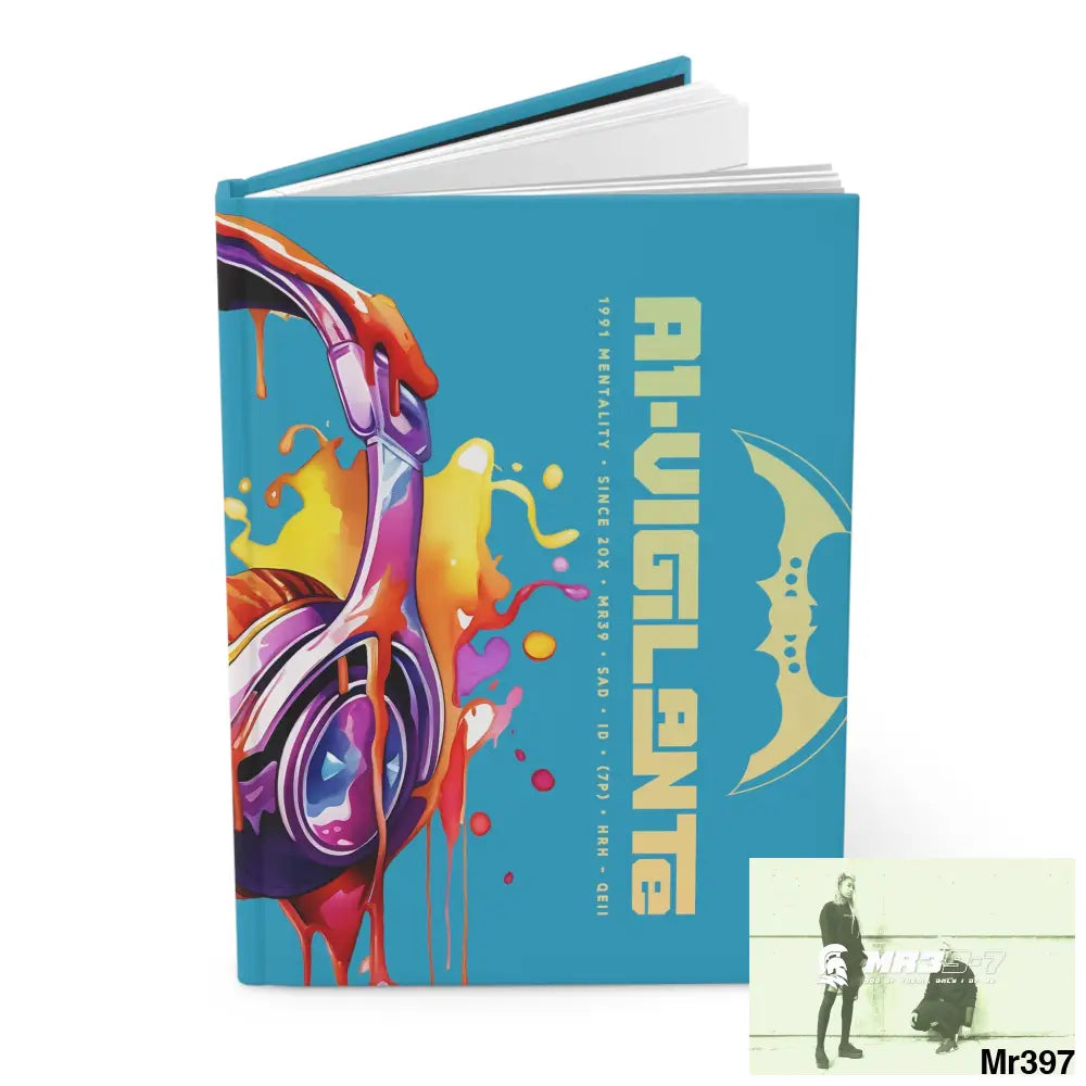 A1- Vigilante Melting Headset Hardcover Journal Matte Journal Paper products