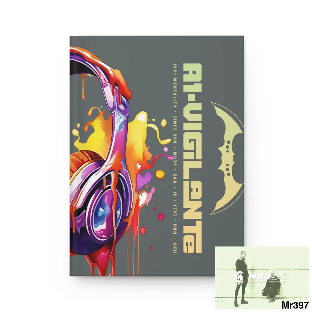 A1- Vigilante Melting Headset Hardcover Journal Matte Journal Paper products