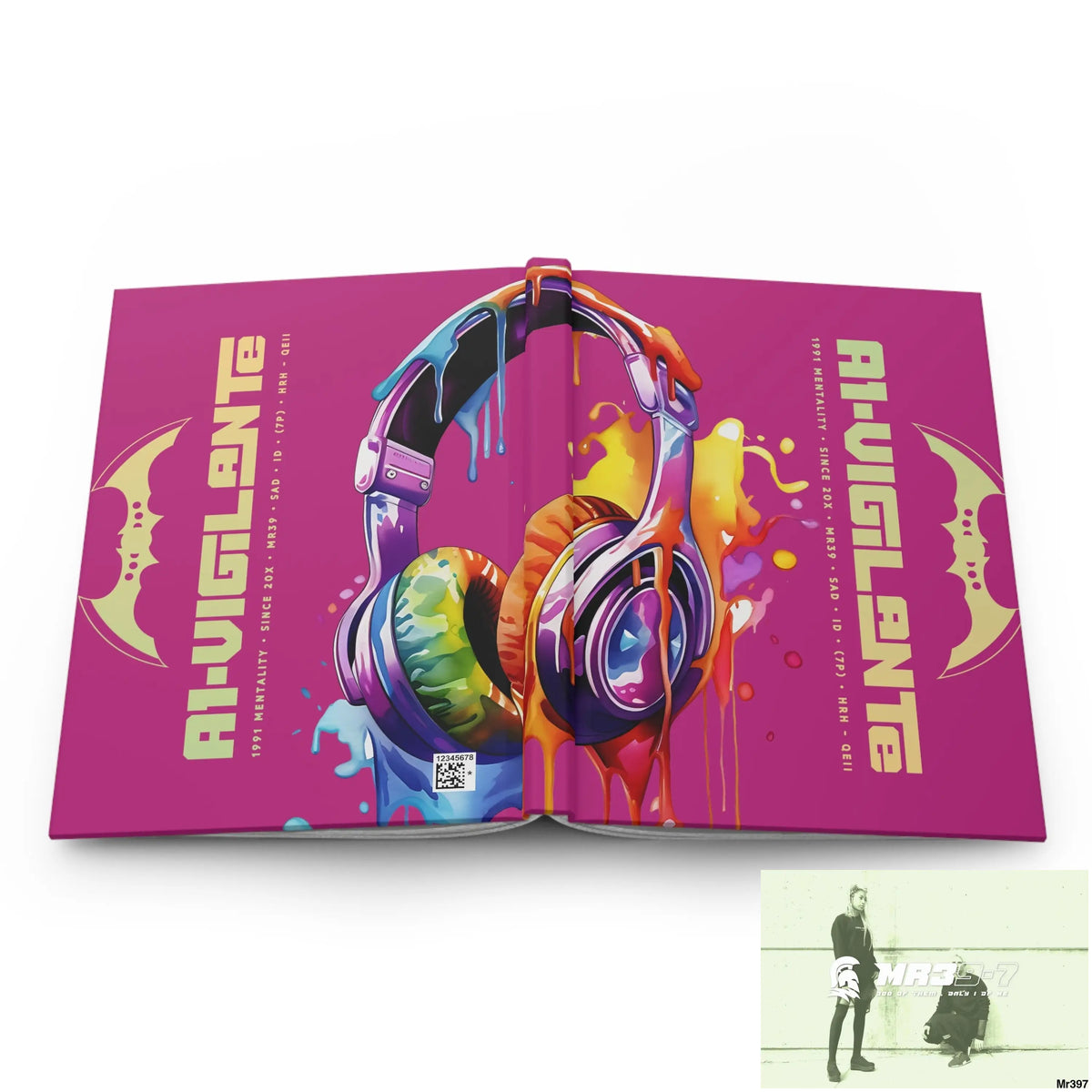 A1- Vigilante Melting Headset Hardcover Journal Matte Journal Paper products