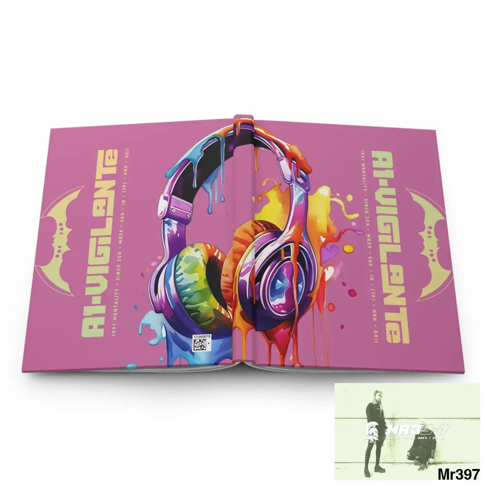 A1- Vigilante Melting Headset Hardcover Journal Matte Journal Paper products