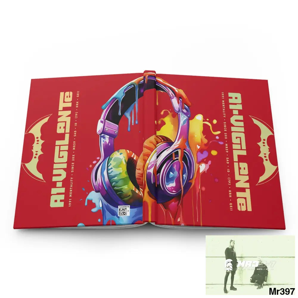 A1- Vigilante Melting Headset Hardcover Journal Matte Journal Paper products