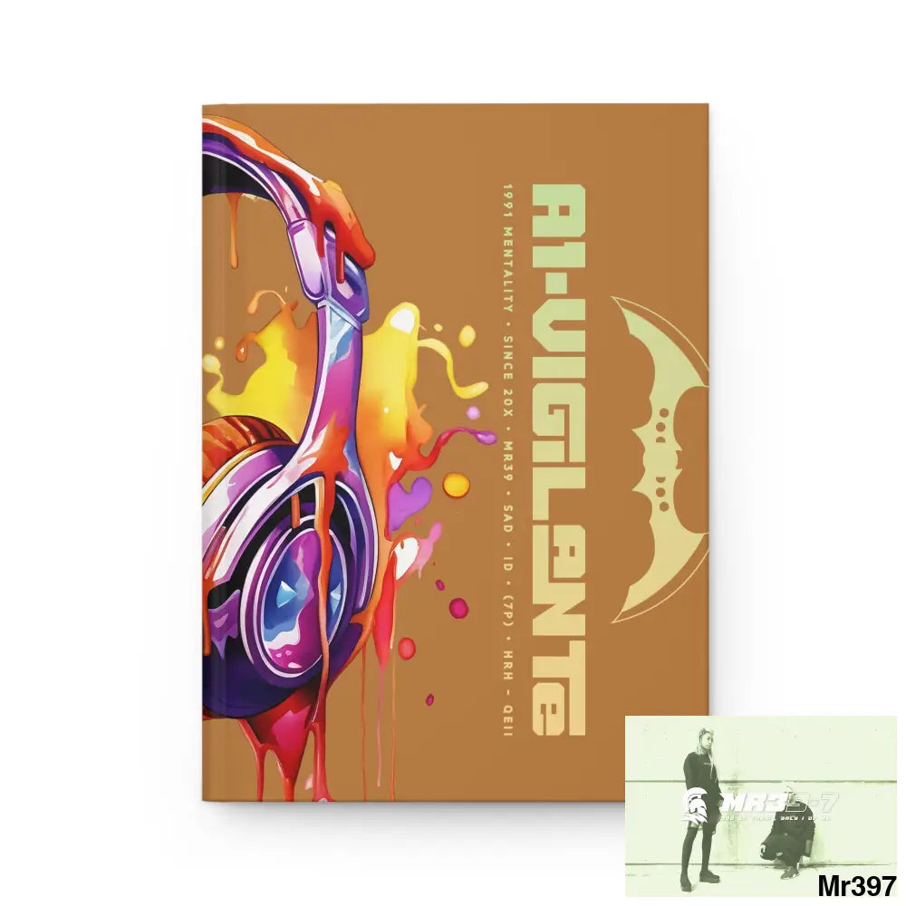 A1- Vigilante Melting Headset Hardcover Journal Matte Journal Paper products