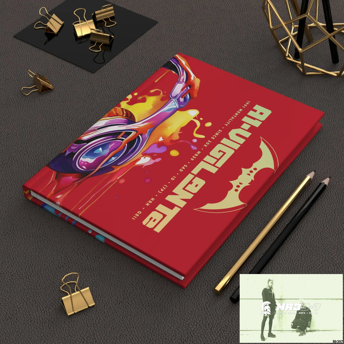 A1- Vigilante Melting Headset Hardcover Journal Matte Journal Paper products